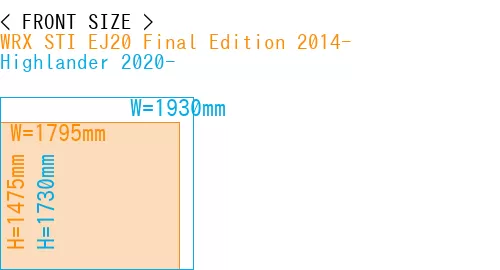 #WRX STI EJ20 Final Edition 2014- + Highlander 2020-